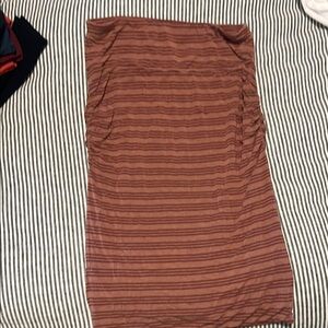Striped prana pencil skirt